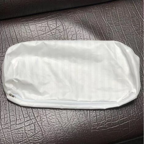Housse De Coussin Cylindrique - 47.5 X 23 X 0.5 Cm - Fermeture Éclair - Pour Oreiller Cervical Ou Canapé - Blanc - 1 Pièce (1/4)