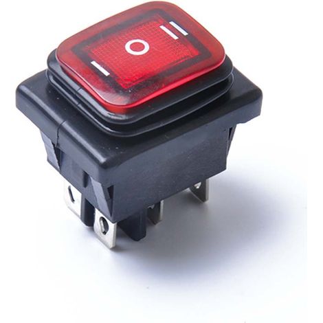Interrupteur à bascule étanche à verrouillage, 6 broches, 12 V, pour éclairage LED de voiture ou bateau. (1/5)