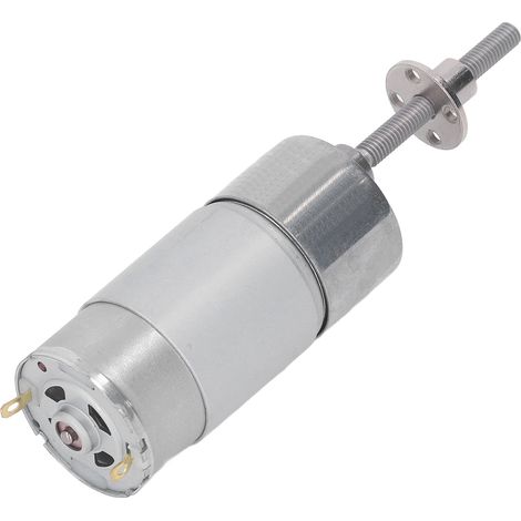 Selbsthemmender Gleichstrom-Schneckengetriebemotor mit Flansch M6-Gewindewelle, Drehzahlreduzierung, 12 V DC, 12 U/min (1/5)
