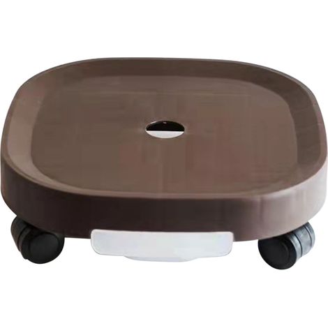 Maceta con ruedas giratorias 360° ManoMano 24/27 cm de diámetro Resina 1 pieza Fácil de transportar y decorativa (1/5)