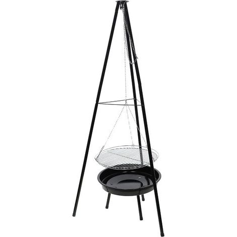 Petromax Brasero de hierro con trípode negro 157 cm
