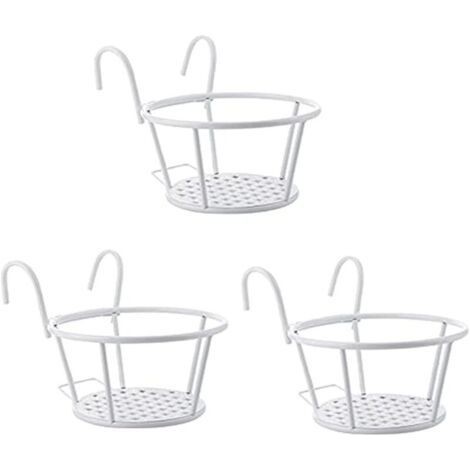 3er-Set Metall-Blumentöpfehalter – Hängendes Blumenregal mit Haken für Blumentöpfe – Hängeschiene – Für Garten, Balkon, Zaun, Innen- und Außenbereich (1/4)