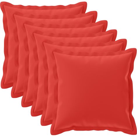 Cushion Cover 6 pcs HOUTEN Red 55 x 55 cm Polyester vidaXL