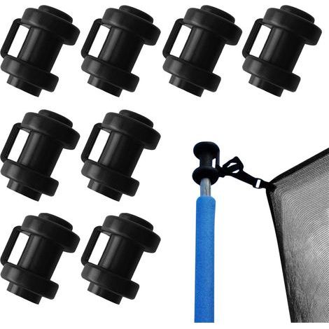 Lot de 8 capuchons de poteaux de trampoline 1 pouce – Matériau PP épais et stable – Installation rapide – Protection anti-usure (1/4)