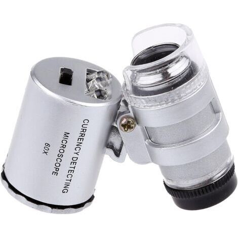 60X mini Loupe LED UV bijoutier lumineux de détail (60X) (1/5)