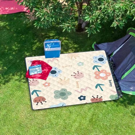 Wasserdichte Picknickdecke für draußen – Große wasserdichte Strandmatte für den Urlaub (1/4)