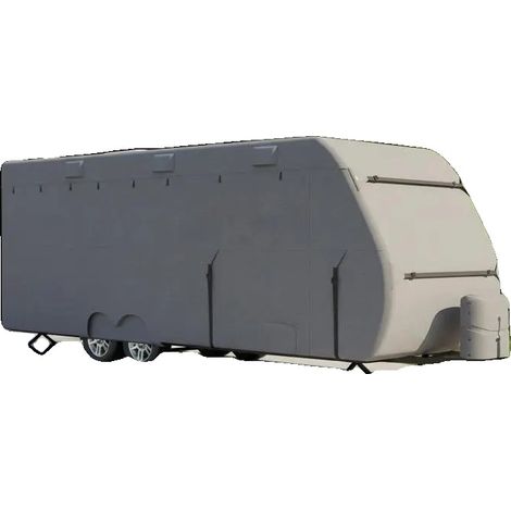 Funda protectora para caravana, impermeable, resistente al viento, gris. (1/2)