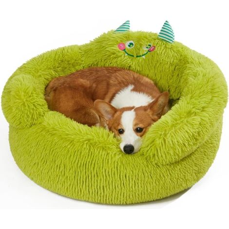Cama suave para perros, cama ortopédica grande (69 x 69 x 36 cm), cama lavable, cama de cartón, verde