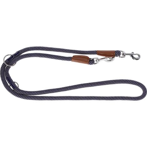 Laisse longue ronde en corde Bleue 200 cm (1/5)