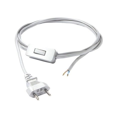 Cavo bianco 2 m con interruttore e spina Nowodvorski Switch