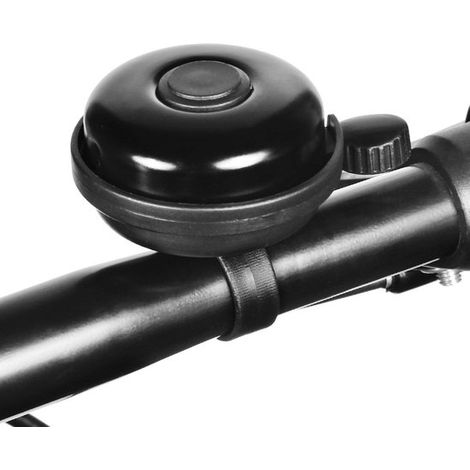 Timbre para bicicleta - Accesorio para bicicleta - Seguridad vial - Bocina de 100 dB - Manillar de 20-25 mm - Negro (1/5)