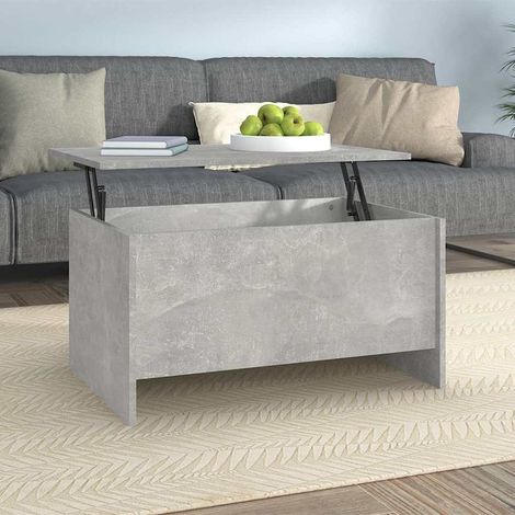 vidaXL Mesa de centro madera ingeniería gris hormigón 80x55,5x41,5 cm (1/5)
