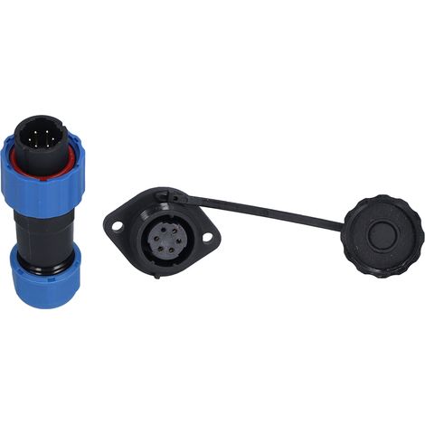 Connecteur étanche à bride SP16 pour l'aviation, IP68, mâle et femelle, joints bout à bout, 6 conducteurs (250 V 5 A)