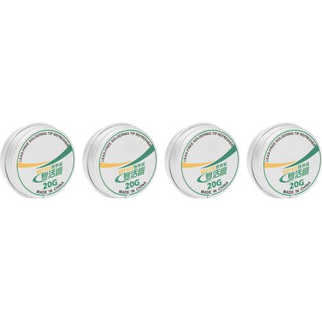Lot de 4 pâtes décapantes revitalisantes pour pointes de fer à souder, poudre d'étain, nettoyant oxyde, 20g (1/5)