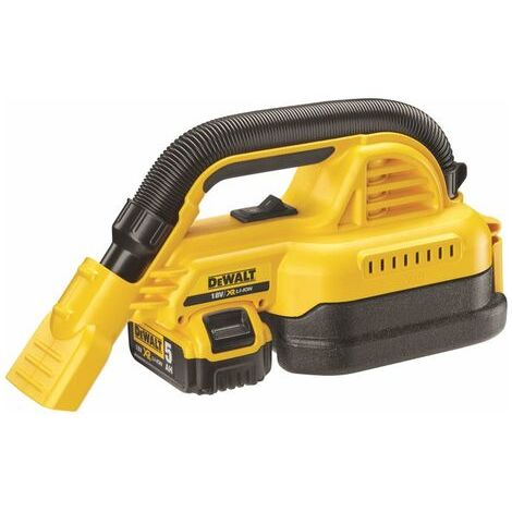Dewalt – Aspirateur à main sans fil 18V DCV517N – Puissance 180W – Dépression 50mbar – Bac 1,9L – Flexible 1m pour espaces confinés