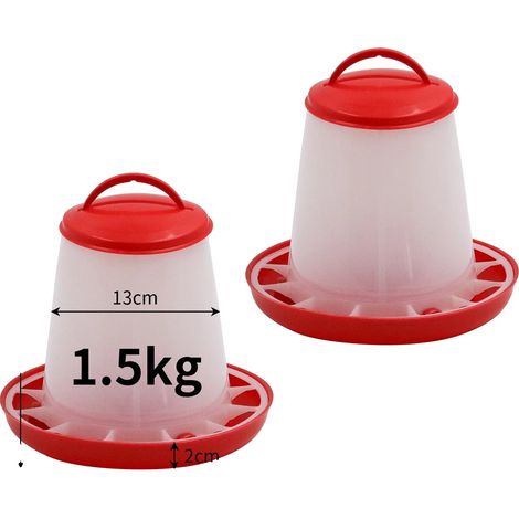 Distributeur Automatique de Poules, Plastique de Haute Qualité, Capacité Polyvalente, 1,5 kg Nourrisseur, 1Pc-a (1/2)