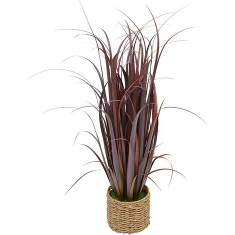 Plante Artificielle Bunch de Lin "Zya" 122cm Rouge