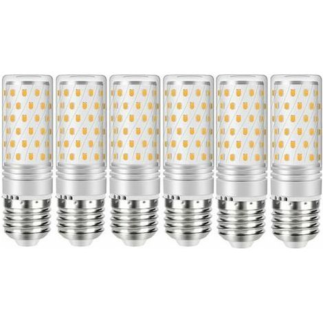 Confezione da 6 lampadine LED E27 da 12 W (equivalenti a lampadine alogene da 100 W) 1200 LM Bianco caldo 3000 K Angolo del fascio 360 220-240 V