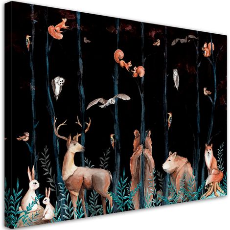 Tableau sur toile Animaux de forêt 100x70 (1/5)