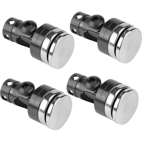 Lot de 4 supports de carrosserie magnétiques invisibles en aluminium pour voiture RC SCX10 4WD 1:10 (noir) (1/5)