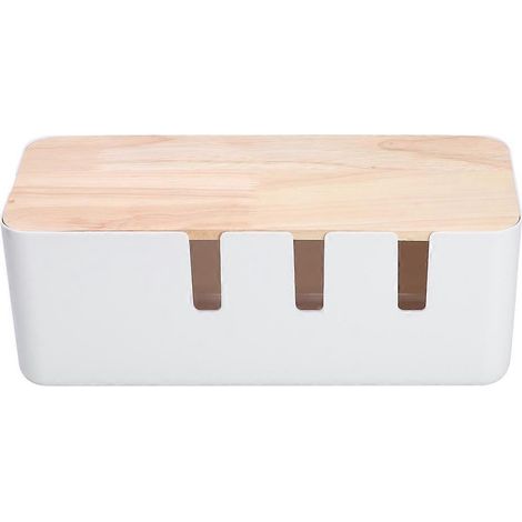 Aufbewahrungsbox für Steckdosenleisten und Kabel, staubdichter Organizer für Büro und Zuhause, Kabelmanagement, Kabelaufbewahrungskoffer, Büroaccessoire, Schutzhülle für Steckdosen. (1/5)