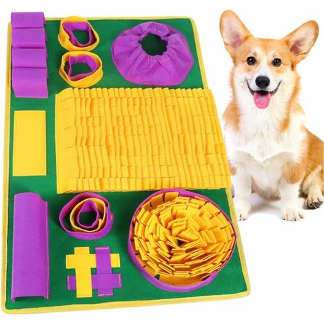 Tapis à renifler pour Chiens, Jeu d'alimentation interactif pour l'ennui et la Stimulation mentale,Tapis pour Chien Encourage Les Naturelles de Nourriture et Une Alimentation Lente
