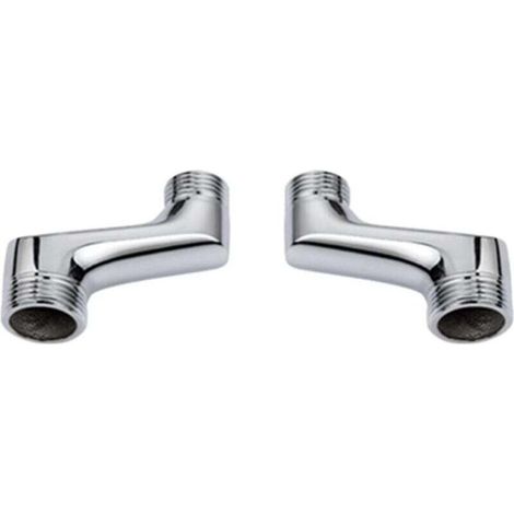 Eccentric Bath/Shower Mixer Fitting, Brass Elbow Fitting Reducer, Adjustable Swivel Arm, 1/2" to 3/4" Eccentric Fitting, Eccentric Toilet Fitting (1/3)