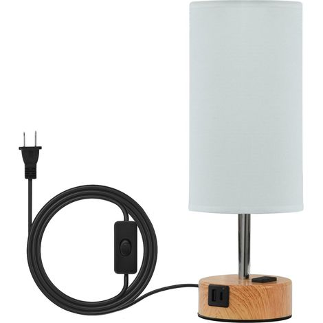 Yuiboo Lampes de table tactiles bleu clair chevet avec abat-jour (1/5)
