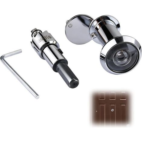 Judasoporte Avec Couvercle De Protection 200° Grand Angle, Objectif Optique Verre 16 mm Avec Outil De Perçage, Longueur Réglable Pour Portes 40–60 mm Épaisseur, Installation Facile