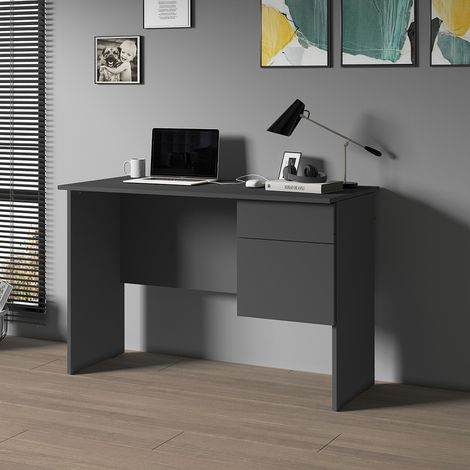 Bureau droit individuel moderne anthracite mat Essly (1/5)