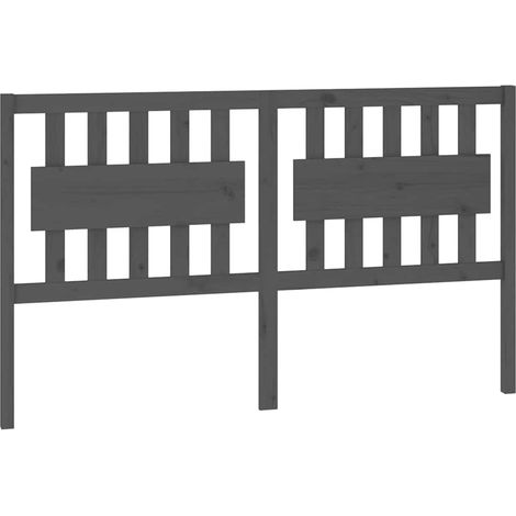 Maison Exclusive - Testiera per Letto Grigia 165,5x4x100 cm Legno Massello di Pino (1/5)
