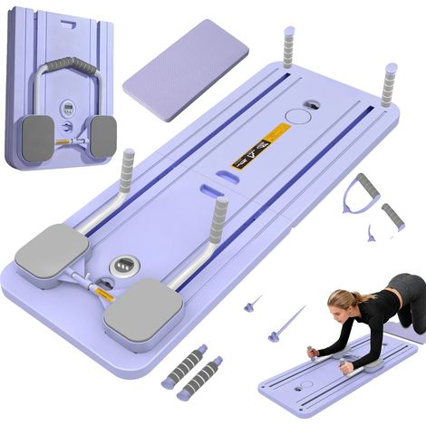 Tabla de ejercicios abdominales, plataforma para flexiones, entrenador multifuncional, Purple-B (1/2)