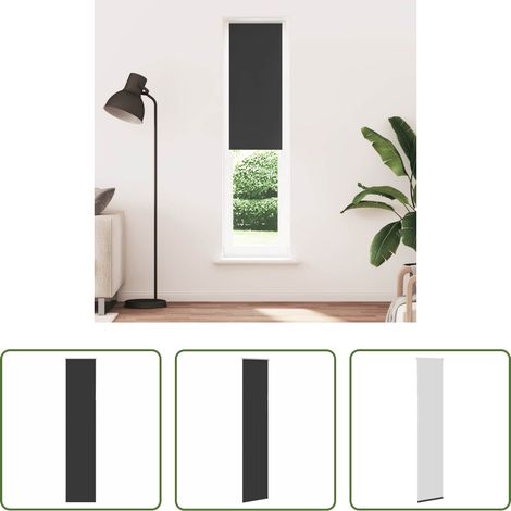 vidaXL Sichtschutz - Verdunkelungsrollo Schwarz 60x230 cm Stoffbreite 55,7 cm (1/5)