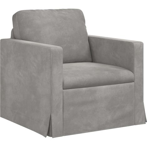 Canapé Gris clair 78 x 78 x 80 cm Velours (1/5)