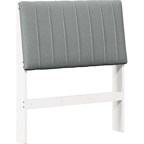 Maison Exclusive - Cabecero tapizado Gris Claro 80 cm Madera de p