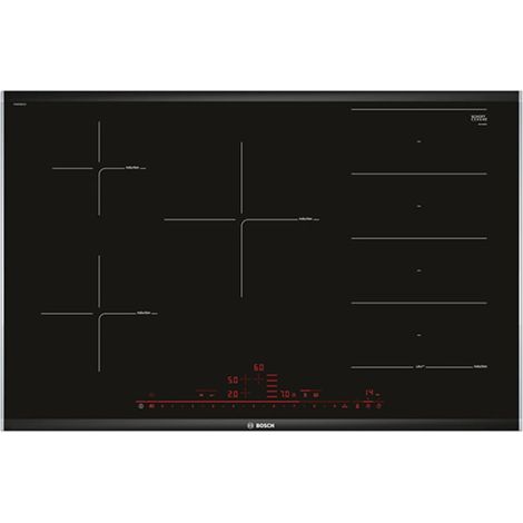 Table de cuisson à induction encastrable Bosch Serie 8 PXV875DC1E 5 feux Noir