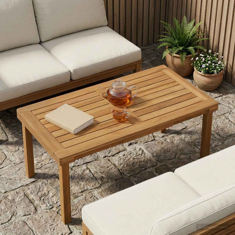 vidaXL Piano del tavolo Rettangolare Legno di teak solido