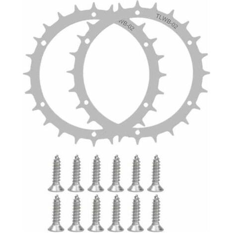 Robot tondeuse en acier inoxydable pour modèle Worx S/M Amélioration de la traction pour robot tondeuse à gazon - Taille de roue 170 mm 14x vis en acier inoxydable Pointes pour accessoires roues hors (1/4)
