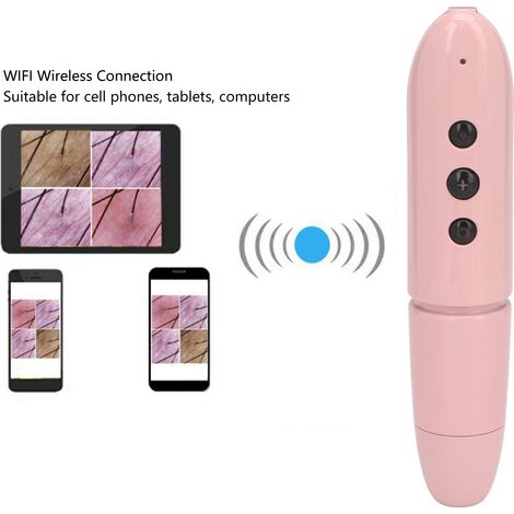 Microscope numérique sans fil 100X HD, loupe grossissante à zoom numérique, caméra USB WiFi 2MP, détecteur de follicules pileux pour analyse capillaire. (1/5)