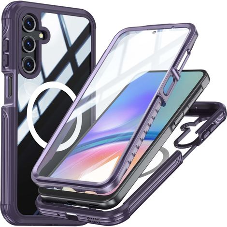 Funda para Samsung Galaxy A16 / A16 5G, resistente a golpes, con cristal, para MagSafe, color morado. (1/5)