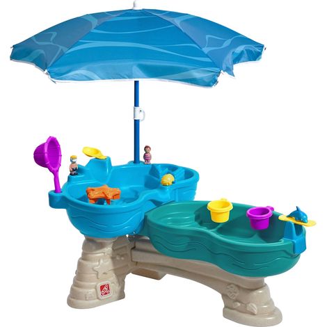 Table d'eau pour enfants 106,7 cm avec 11 accessoires – 8,4 L bassin supérieur – Activité sensorielle – Pour jeux d'extérieur – Step 2 - Step2