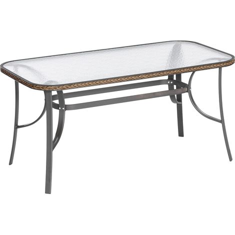Roma Tisch 150x80cm Graphit/Natur Alu/Kunststoff