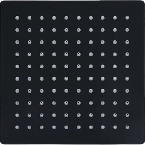 Pomme de douche pluie Acier inoxydable 20x20 cm Carrée Noir CFW162960 (1/5)