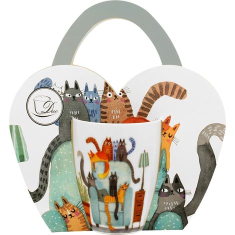 Cat's World Tasse KATZEN AUF EINEM STUHL 360 ml