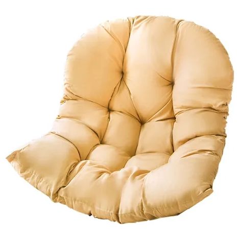 Dickes und weiches Hängekissen in Eierform aus Polyester, für Schaukelstühle, für den Innen- und Außenbereich, kamelfarben, 80 x 120 cm. (1/3)