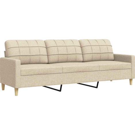 3-Sitzer Sofá Creme 210 cm Stoff