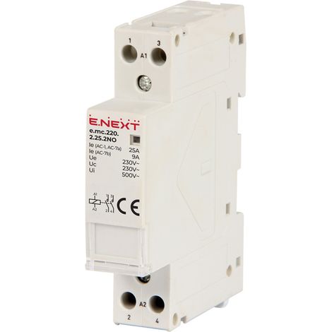 E.NEXT p005001 Contattore modulare 2P 25A 2NO 230V AC (1/4)