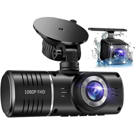 Auto-Dashcam, 3-Kanal-Dashcam, 1080p-Dashcam für Front- und Innenaufnahmen, Dreifach-Dashcam, G-Sensor, 24-Stunden-Parkfunktion, Loop-Aufnahme – JXLGV (1/5)