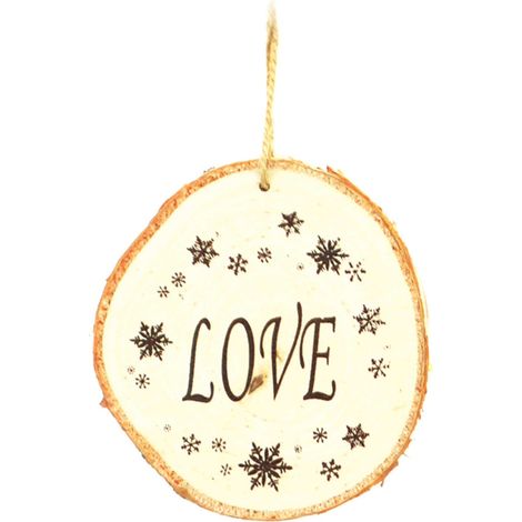 10cm Wooden Ornament Wording "Love" Christmas tree Hanging Decorations Xmas Gifts (1/3)
