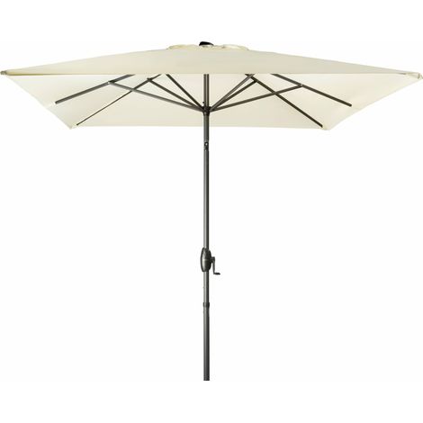 Derby Sonnenschirm / Kurbelschirm "Basic Lift neo 200 x 250", 200 x 250 cm, natur, Bezug aus 100% Polyester, Gestell aus Aluminium, 6,4 kg Sonnenschirm / Kurbelschirm "Basic Lift neo 200 x 250", natur